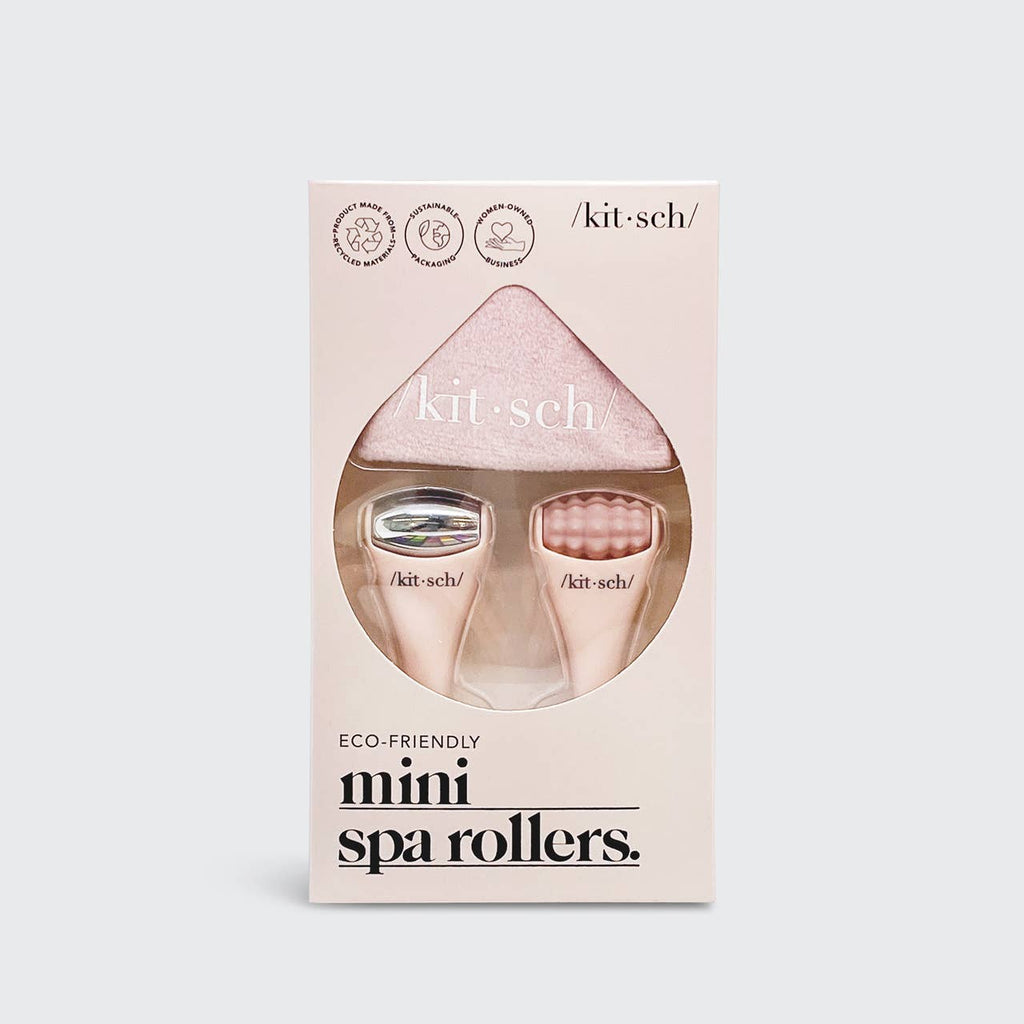 Mini Spa Rollers 2pc Set | Silicone & Metal Face Roller Duo