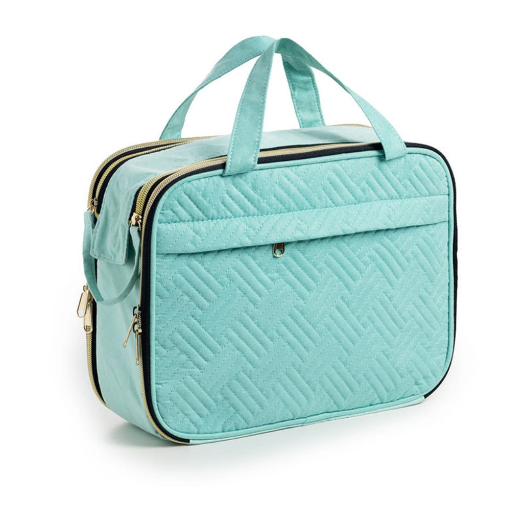 Large Travel Makeup Bag with Organizer Compartments
