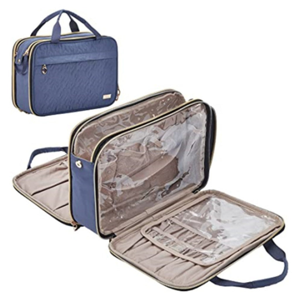 Large Travel Makeup Bag with Organizer Compartments