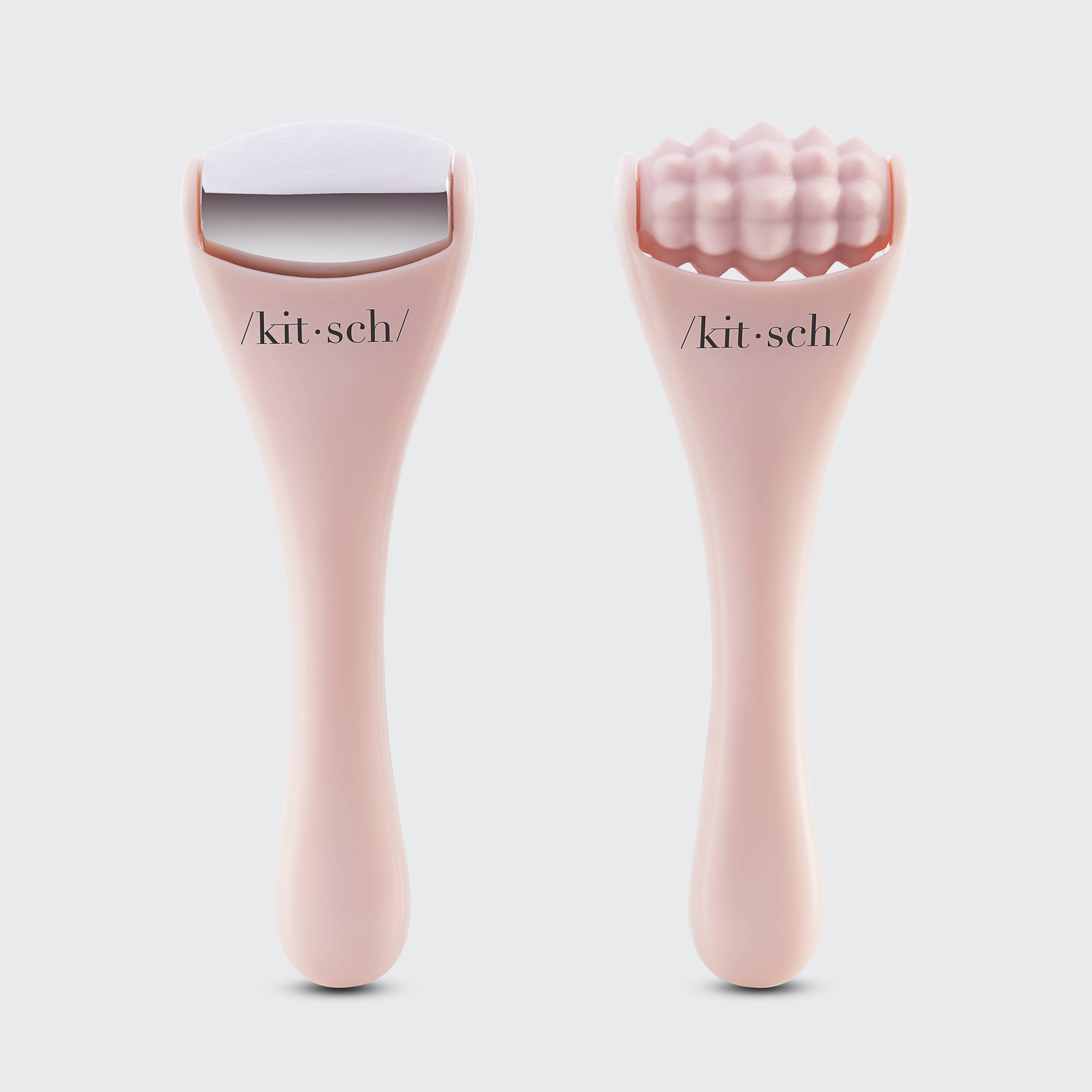 Mini Spa Rollers 2pc Set | Silicone & Metal Face Roller Duo