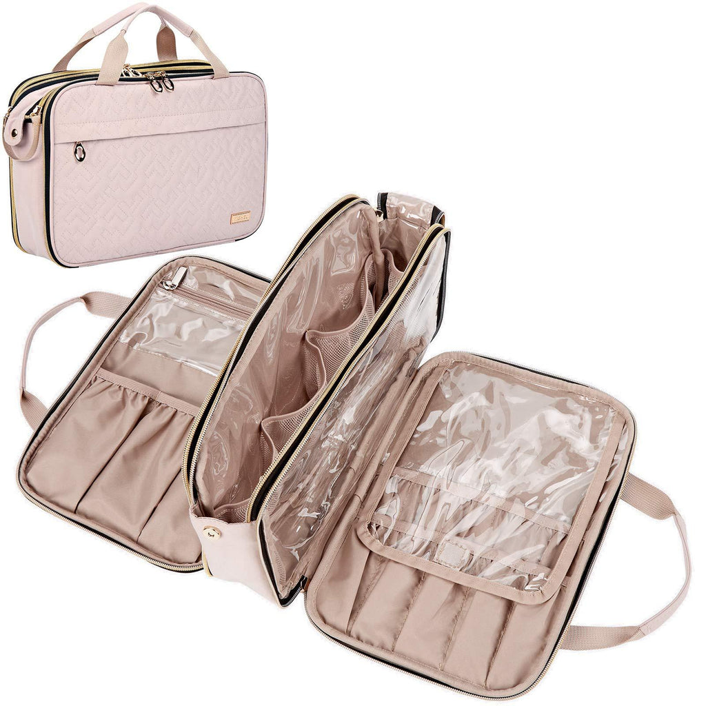 Large Travel Makeup Bag with Organizer Compartments