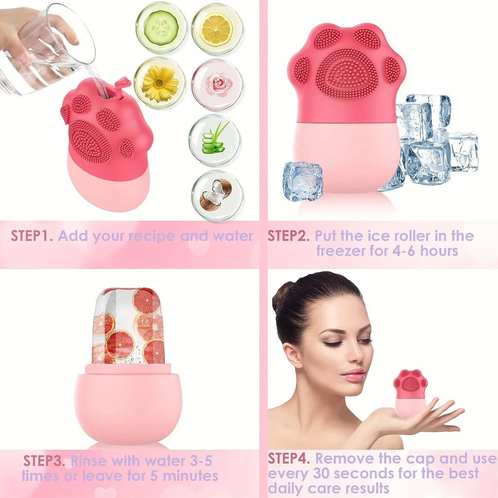 Ice Roller Skin Care Set – 4-Piece Cooling & Cleansing Kit