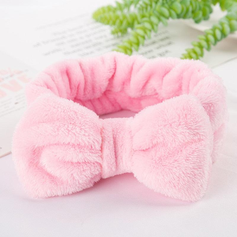 Coral Fleece Cross Knot Headband | Spa & Wash Face Hair Band