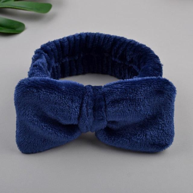 Coral Fleece Cross Knot Headband | Spa & Wash Face Hair Band