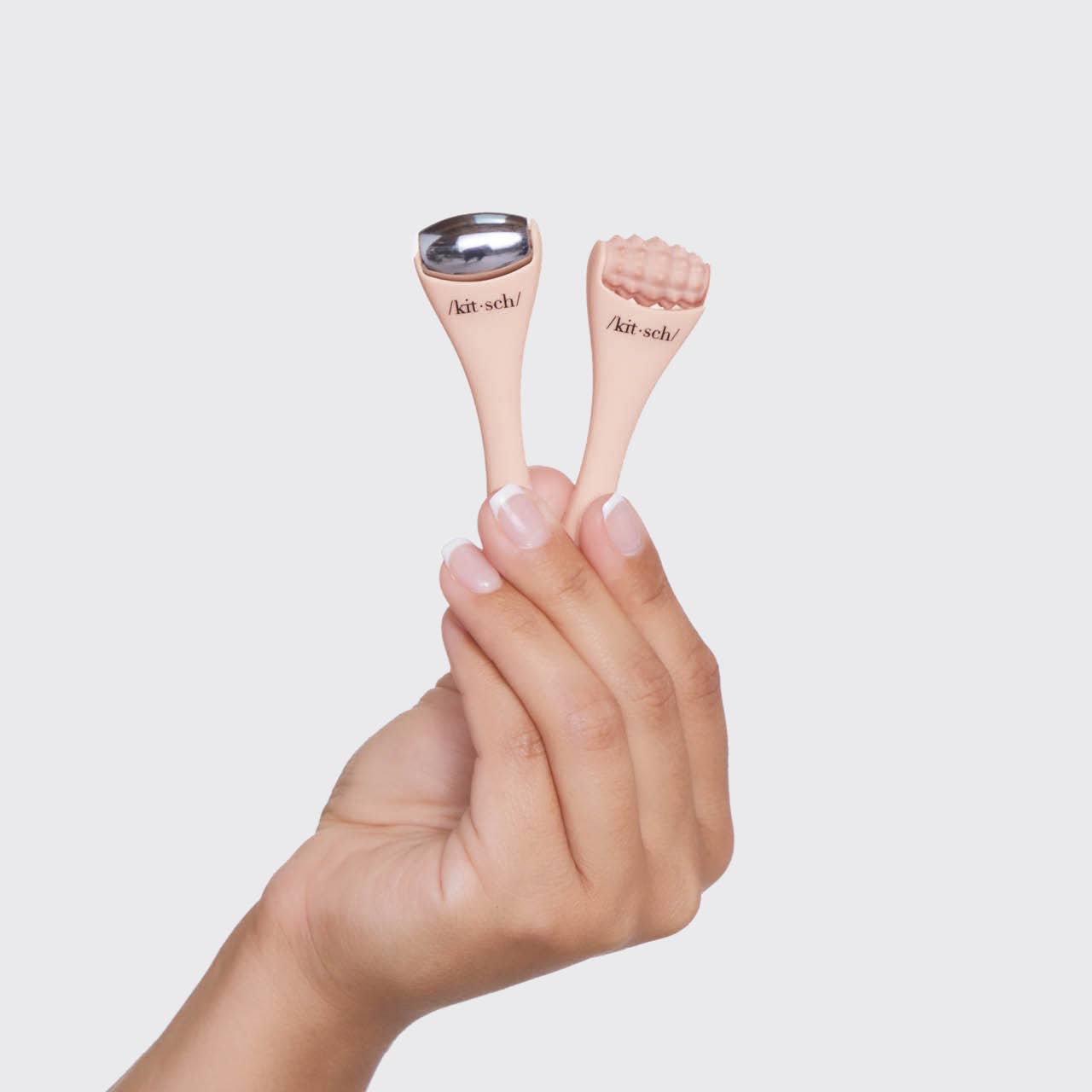 Mini Spa Rollers 2pc Set | Silicone & Metal Face Roller Duo