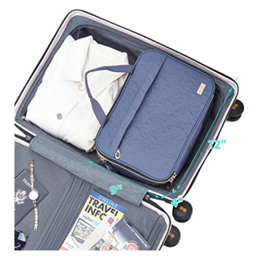 Large Travel Makeup Bag with Organizer Compartments