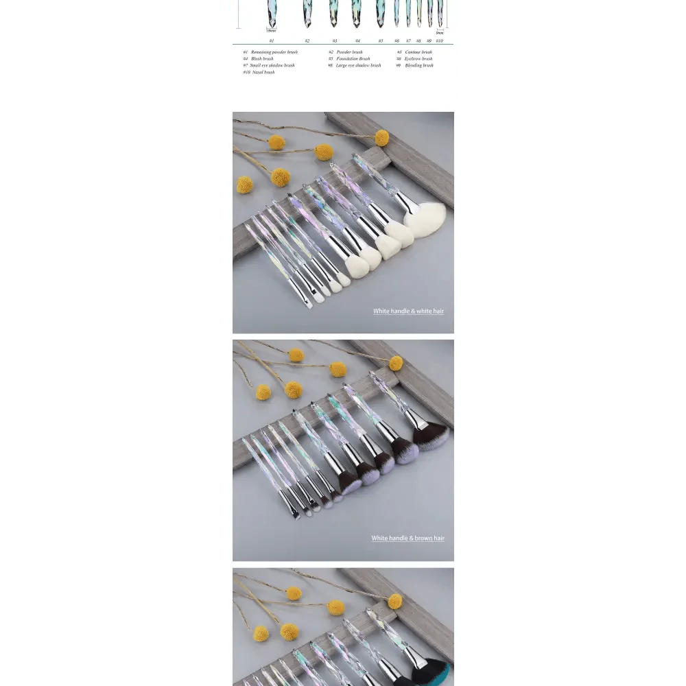 Crystal Glitter Makeup Brush Set