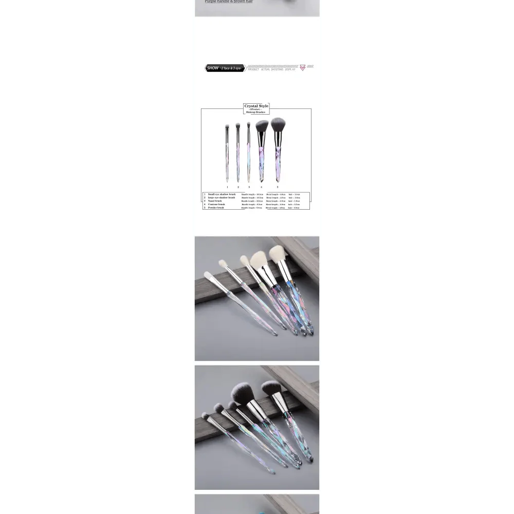 Crystal Glitter Makeup Brush Set