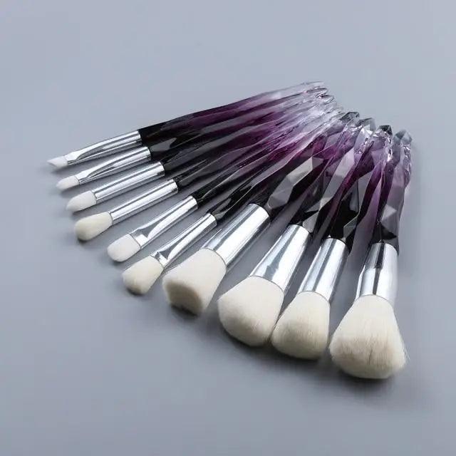 Crystal Glitter Makeup Brush Set