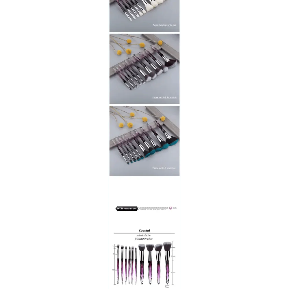 Crystal Glitter Makeup Brush Set