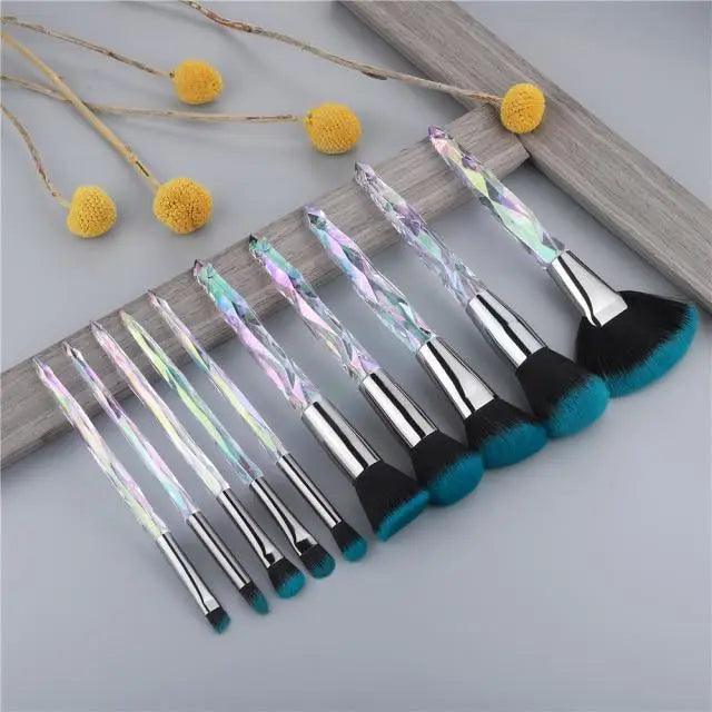 Crystal Glitter Makeup Brush Set
