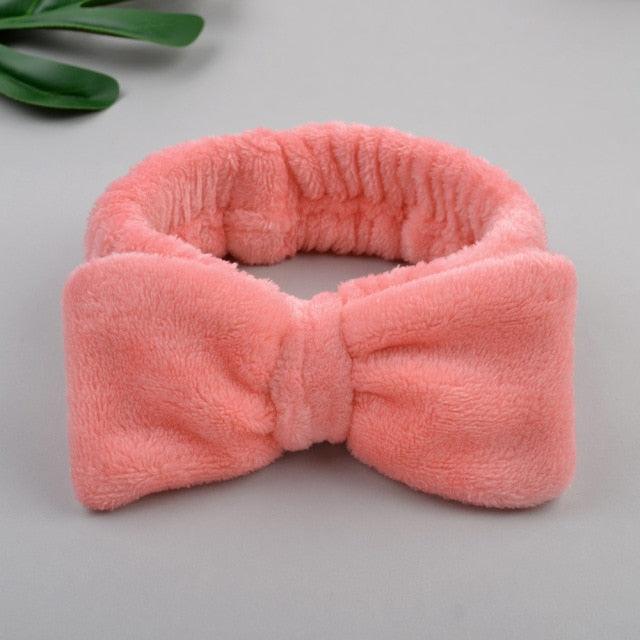 Coral Fleece Cross Knot Headband | Spa & Wash Face Hair Band